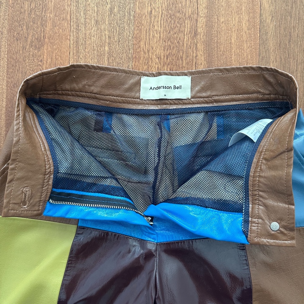 Andersson Bell Patchwork Faux Leather Pants - image 3